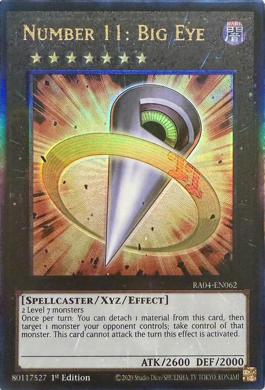 Number 11: Big Eye [RA04-EN062] Prismatic Ultimate Rare | Jomio and Rueliete's Cards and Comics