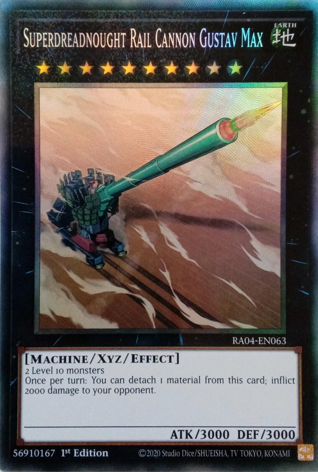 Superdreadnought Rail Cannon Gustav Max [RA04-EN063] Prismatic Collector's Rare | Jomio and Rueliete's Cards and Comics