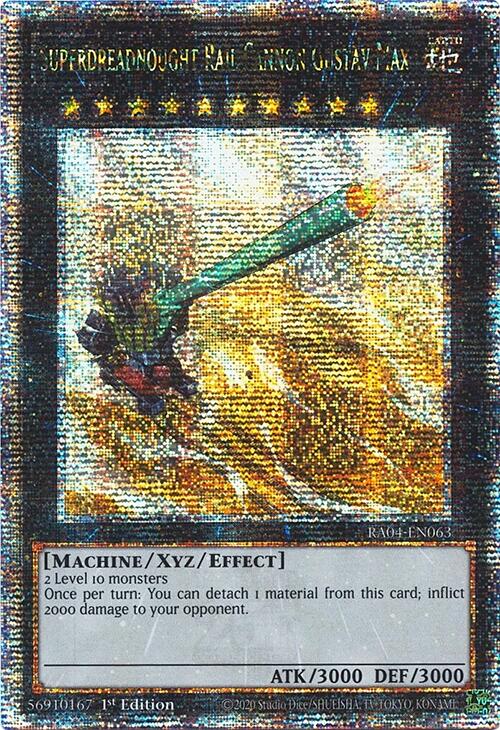 Superdreadnought Rail Cannon Gustav Max [RA04-EN063] Quarter Century Secret Rare | Jomio and Rueliete's Cards and Comics