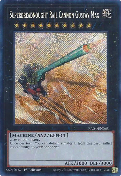 Superdreadnought Rail Cannon Gustav Max [RA04-EN063] Secret Rare | Jomio and Rueliete's Cards and Comics