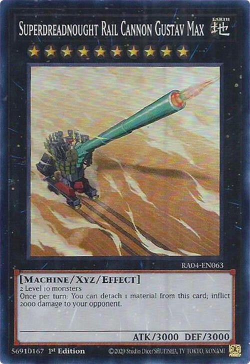 Superdreadnought Rail Cannon Gustav Max [RA04-EN063] Super Rare | Jomio and Rueliete's Cards and Comics