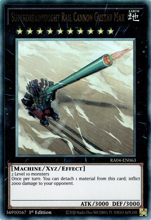 Superdreadnought Rail Cannon Gustav Max [RA04-EN063] Prismatic Ultimate Rare | Jomio and Rueliete's Cards and Comics