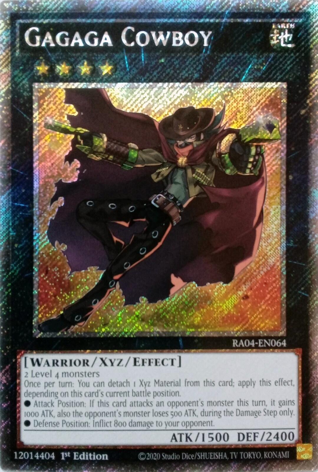Gagaga Cowboy [RA04-EN064] Platinum Secret Rare | Jomio and Rueliete's Cards and Comics
