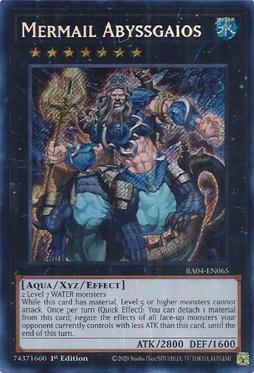 Mermail Abyssgaios [RA04-EN065] Secret Rare | Jomio and Rueliete's Cards and Comics