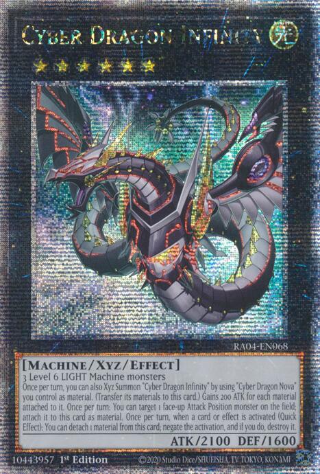Cyber Dragon Infinity (Alternate Art) [RA04-EN068] Quarter Century Secret Rare | Jomio and Rueliete's Cards and Comics
