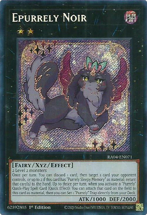 Epurrely Noir [RA04-EN071] Secret Rare | Jomio and Rueliete's Cards and Comics