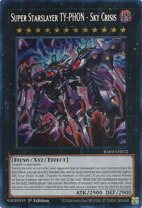 Super Starslayer TY-PHON - Sky Crisis [RA04-EN072] Secret Rare | Jomio and Rueliete's Cards and Comics