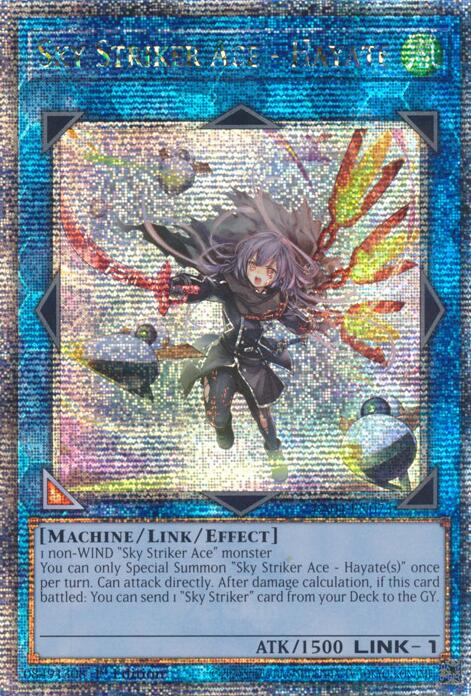 Sky Striker Ace - Hayate (New Art) [RA04-EN073] Quarter Century Secret Rare | Jomio and Rueliete's Cards and Comics