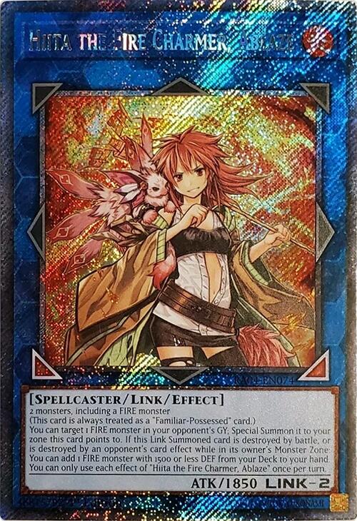 Hiita the Fire Charmer, Ablaze [RA04-EN074] Platinum Secret Rare | Jomio and Rueliete's Cards and Comics