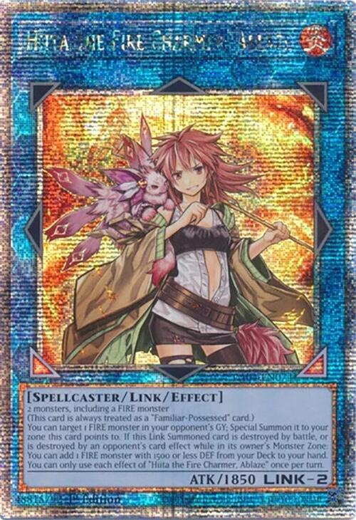 Hiita the Fire Charmer, Ablaze [RA04-EN074] Quarter Century Secret Rare | Jomio and Rueliete's Cards and Comics