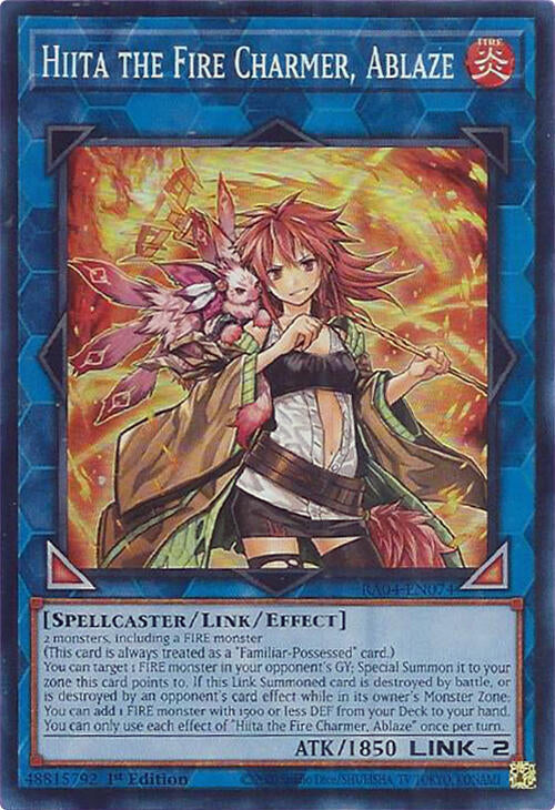 Hiita the Fire Charmer, Ablaze [RA04-EN074] Super Rare | Jomio and Rueliete's Cards and Comics
