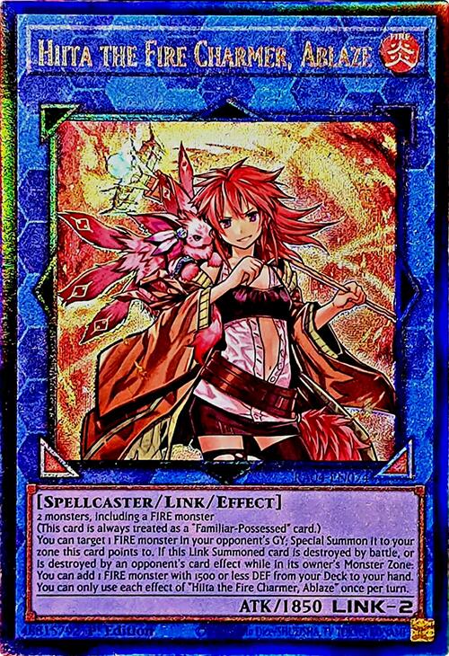 Hiita the Fire Charmer, Ablaze [RA04-EN074] Prismatic Ultimate Rare | Jomio and Rueliete's Cards and Comics