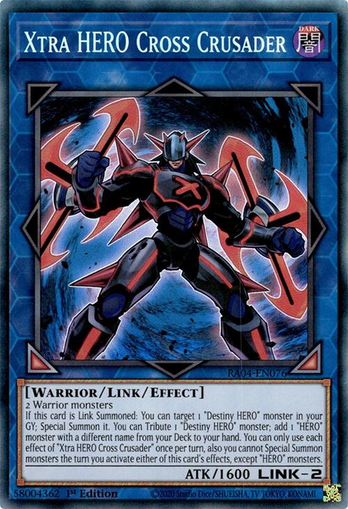 Xtra HERO Cross Crusader [RA04-EN076] Prismatic Collector's Rare | Jomio and Rueliete's Cards and Comics