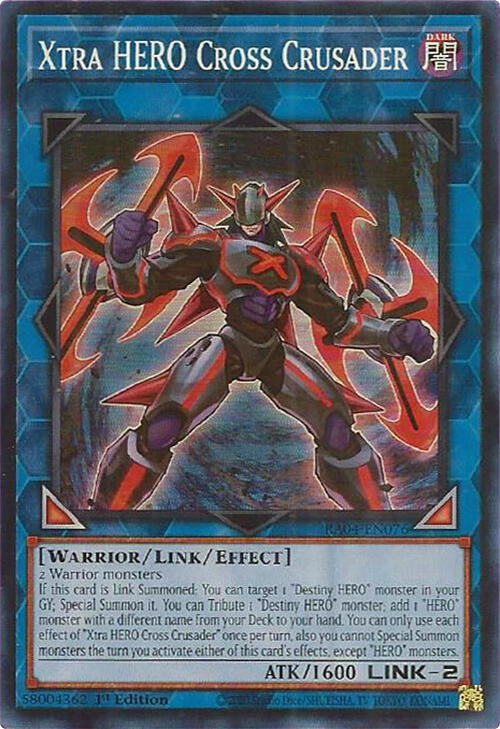 Xtra HERO Cross Crusader [RA04-EN076] Super Rare | Jomio and Rueliete's Cards and Comics