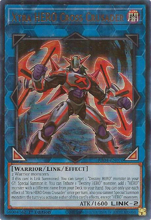 Xtra HERO Cross Crusader [RA04-EN076] Ultra Rare | Jomio and Rueliete's Cards and Comics