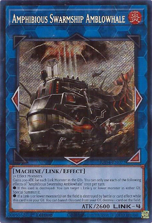 Amphibious Swarmship Amblowhale [RA04-EN077] Secret Rare | Jomio and Rueliete's Cards and Comics