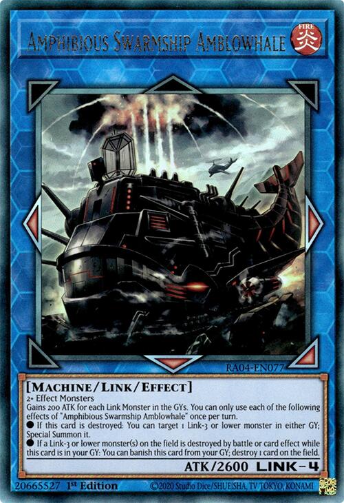 Amphibious Swarmship Amblowhale [RA04-EN077] Prismatic Ultimate Rare | Jomio and Rueliete's Cards and Comics