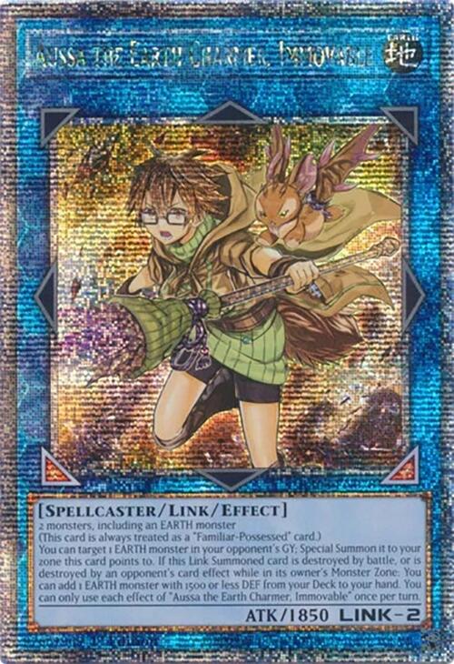 Aussa the Earth Charmer, Immovable [RA04-EN078] Quarter Century Secret Rare | Jomio and Rueliete's Cards and Comics