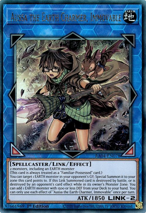 Aussa the Earth Charmer, Immovable [RA04-EN078] Prismatic Ultimate Rare | Jomio and Rueliete's Cards and Comics