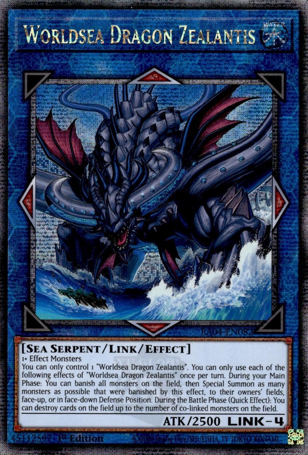 Worldsea Dragon Zealantis [RA04-EN082] Quarter Century Secret Rare | Jomio and Rueliete's Cards and Comics