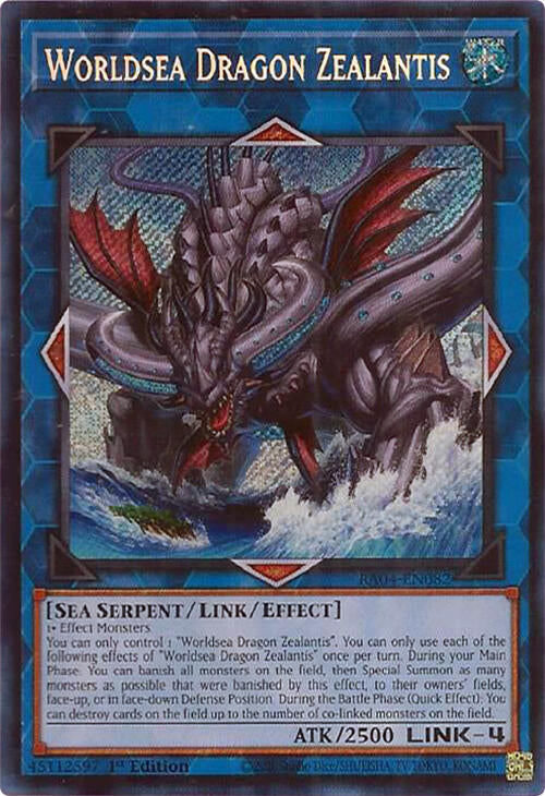 Worldsea Dragon Zealantis [RA04-EN082] Secret Rare | Jomio and Rueliete's Cards and Comics