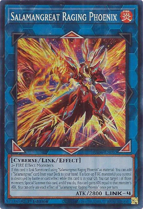 Salamangreat Raging Phoenix [RA04-EN083] Super Rare | Jomio and Rueliete's Cards and Comics