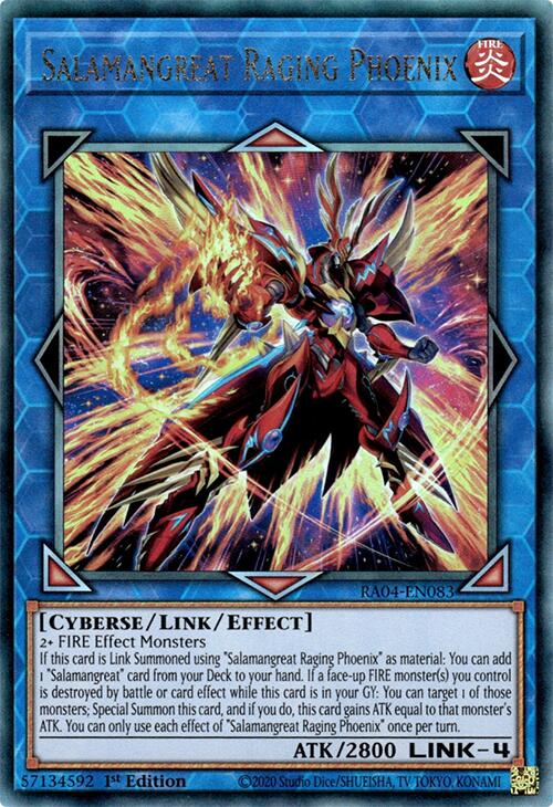 Salamangreat Raging Phoenix [RA04-EN083] Prismatic Ultimate Rare | Jomio and Rueliete's Cards and Comics
