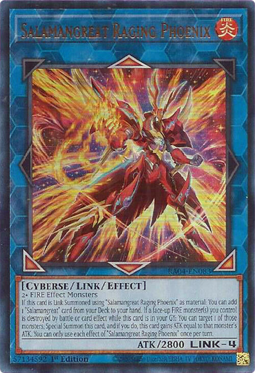 Salamangreat Raging Phoenix [RA04-EN083] Ultra Rare | Jomio and Rueliete's Cards and Comics