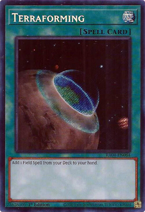 Terraforming [RA04-EN084] Secret Rare | Jomio and Rueliete's Cards and Comics