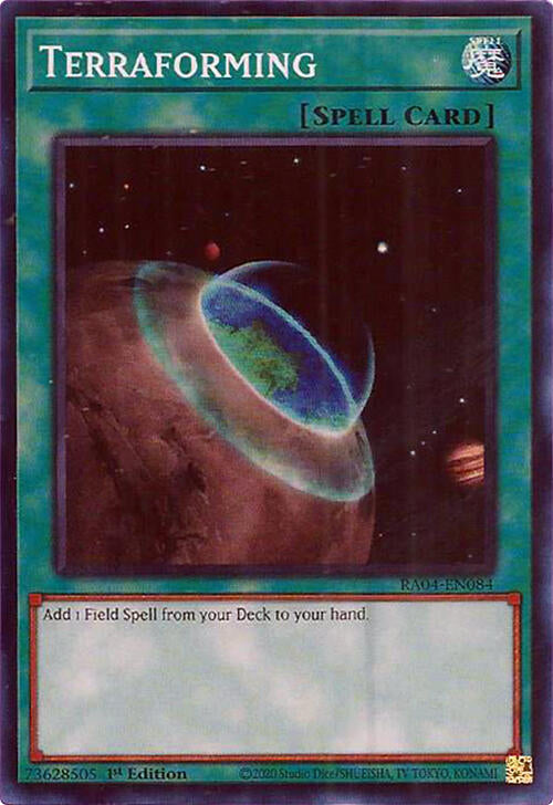Terraforming [RA04-EN084] Super Rare | Jomio and Rueliete's Cards and Comics