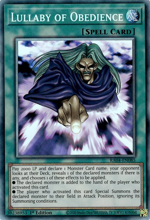 Lullaby of Obedience [RA04-EN085] Prismatic Collector's Rare | Jomio and Rueliete's Cards and Comics