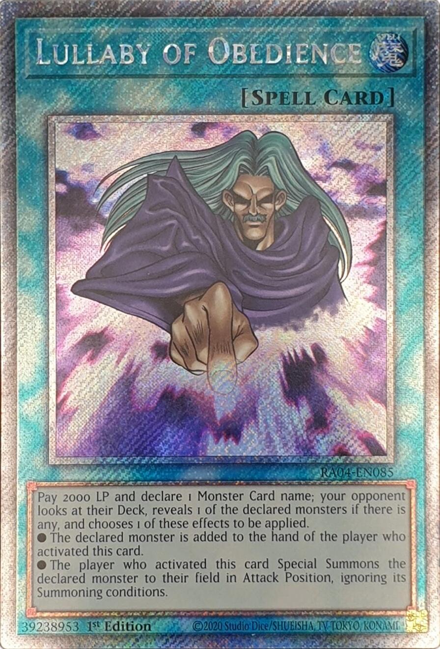 Lullaby of Obedience [RA04-EN085] Platinum Secret Rare | Jomio and Rueliete's Cards and Comics