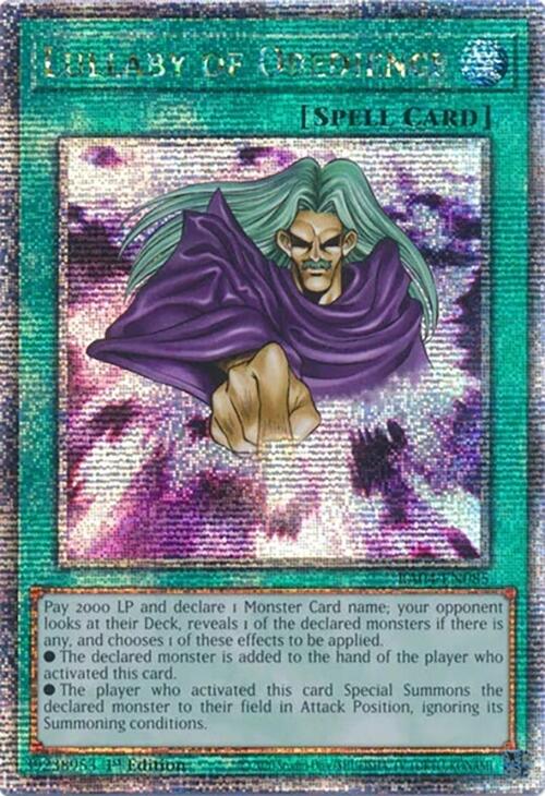 Lullaby of Obedience [RA04-EN085] Quarter Century Secret Rare | Jomio and Rueliete's Cards and Comics