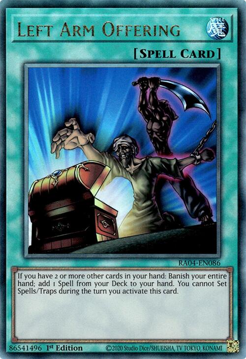 Left Arm Offering [RA04-EN086] Prismatic Ultimate Rare | Jomio and Rueliete's Cards and Comics