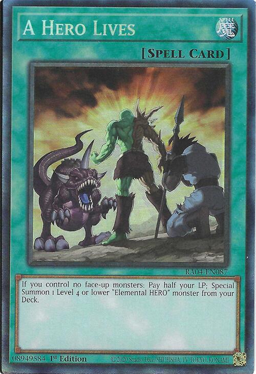 A Hero Lives [RA04-EN087] Prismatic Collector's Rare | Jomio and Rueliete's Cards and Comics