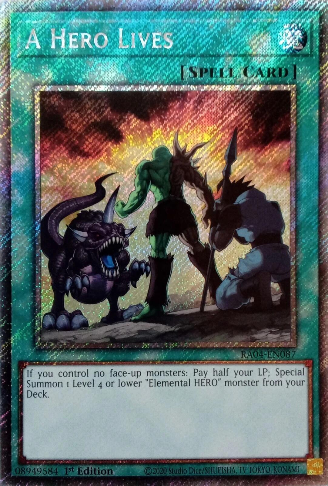 A Hero Lives [RA04-EN087] Platinum Secret Rare | Jomio and Rueliete's Cards and Comics
