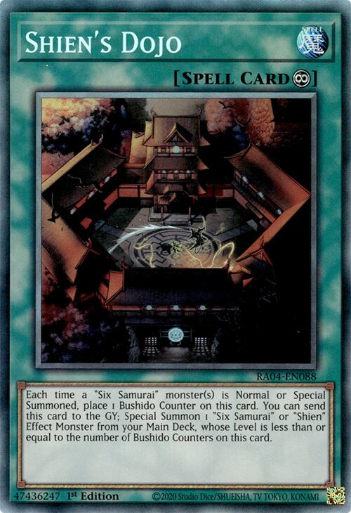 Shien's Dojo [RA04-EN088] Prismatic Collector's Rare | Jomio and Rueliete's Cards and Comics
