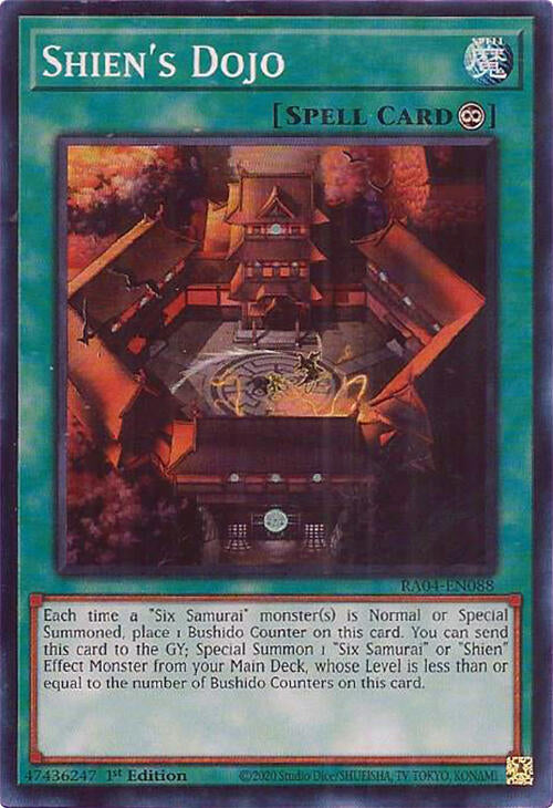 Shien's Dojo [RA04-EN088] Super Rare | Jomio and Rueliete's Cards and Comics