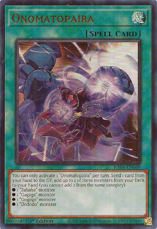 Onomatopaira [RA04-EN089] Ultra Rare | Jomio and Rueliete's Cards and Comics