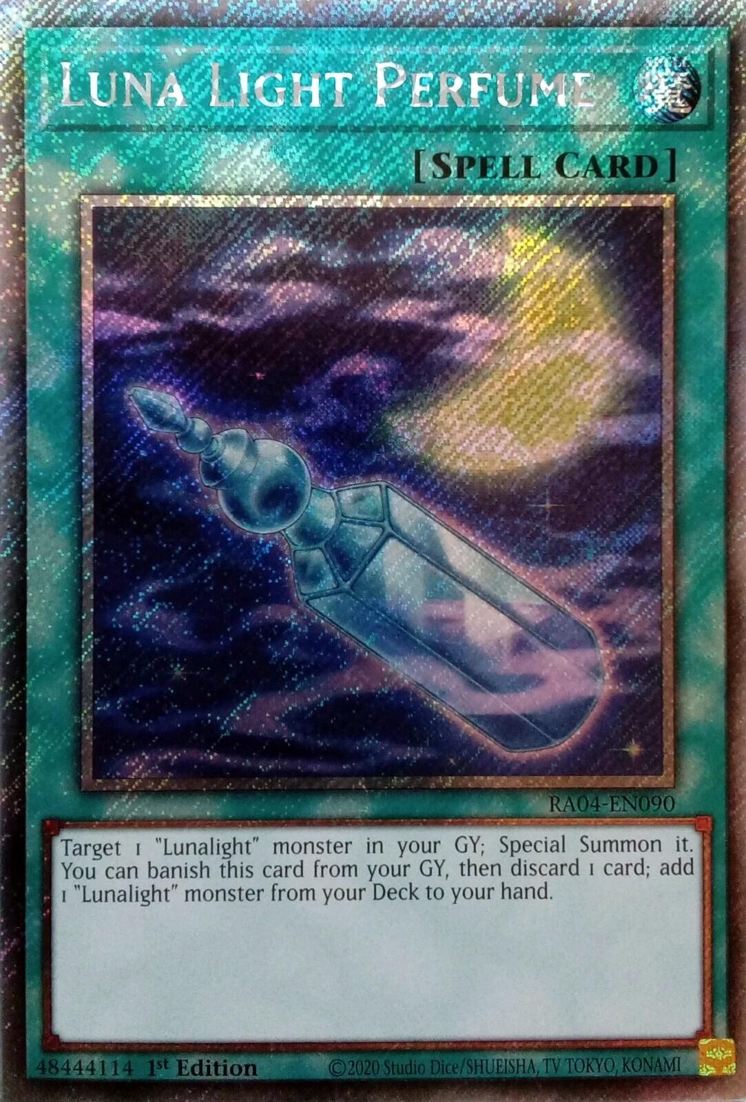Luna Light Perfume [RA04-EN090] Platinum Secret Rare | Jomio and Rueliete's Cards and Comics