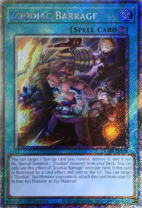 Zoodiac Barrage [RA04-EN091] Platinum Secret Rare | Jomio and Rueliete's Cards and Comics