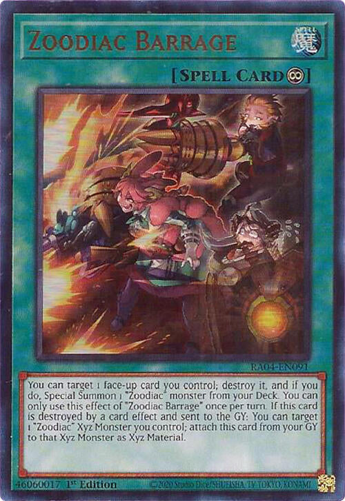 Zoodiac Barrage [RA04-EN091] Ultra Rare | Jomio and Rueliete's Cards and Comics
