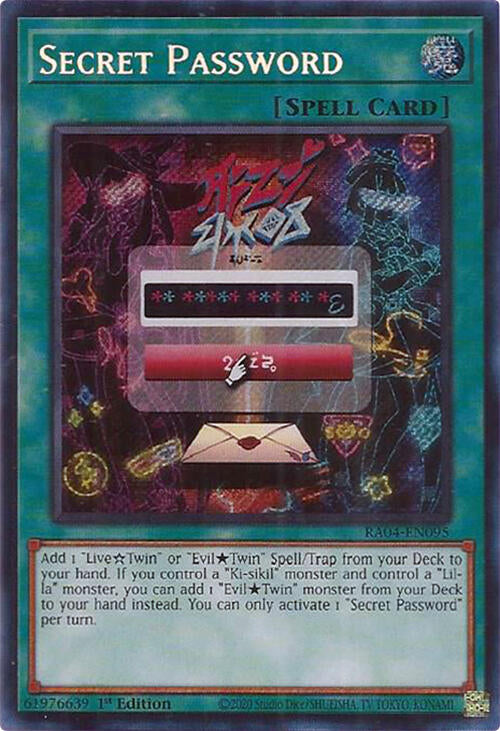 Secret Password [RA04-EN095] Secret Rare | Jomio and Rueliete's Cards and Comics