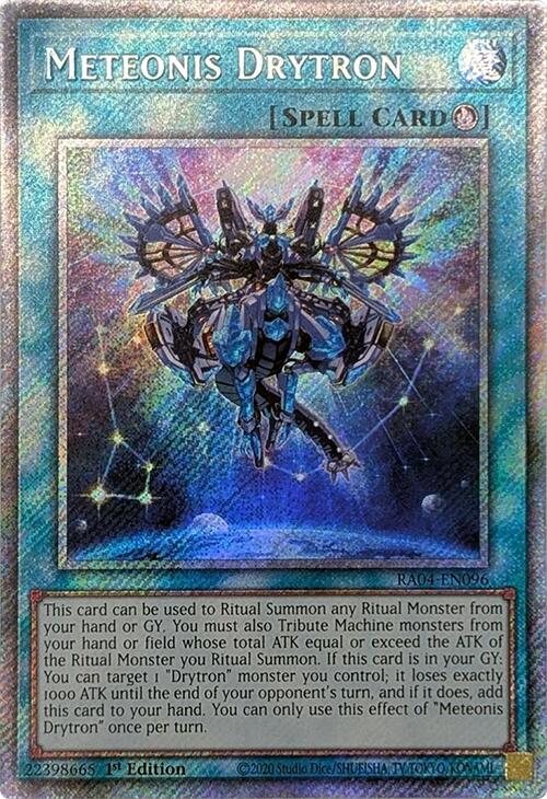 Meteonis Drytron [RA04-EN096] Platinum Secret Rare | Jomio and Rueliete's Cards and Comics