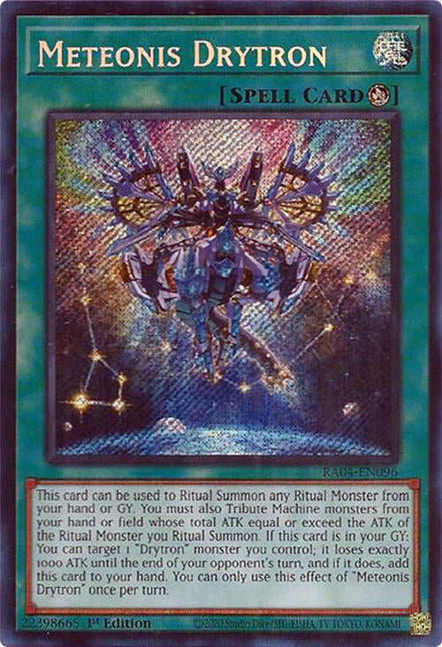 Meteonis Drytron [RA04-EN096] Secret Rare | Jomio and Rueliete's Cards and Comics
