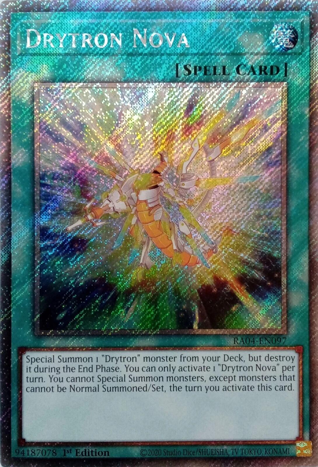 Drytron Nova [RA04-EN097] Platinum Secret Rare | Jomio and Rueliete's Cards and Comics