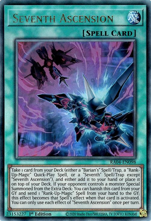 Seventh Ascension [RA04-EN098] Prismatic Ultimate Rare | Jomio and Rueliete's Cards and Comics