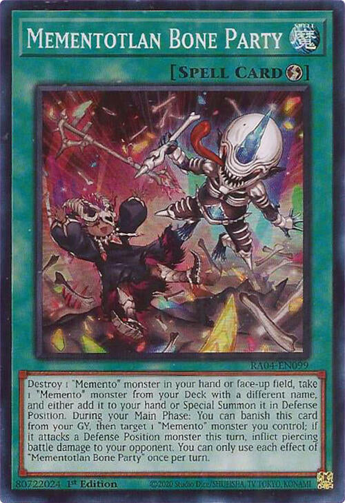 Mementotlan Bone Party [RA04-EN099] Super Rare | Jomio and Rueliete's Cards and Comics