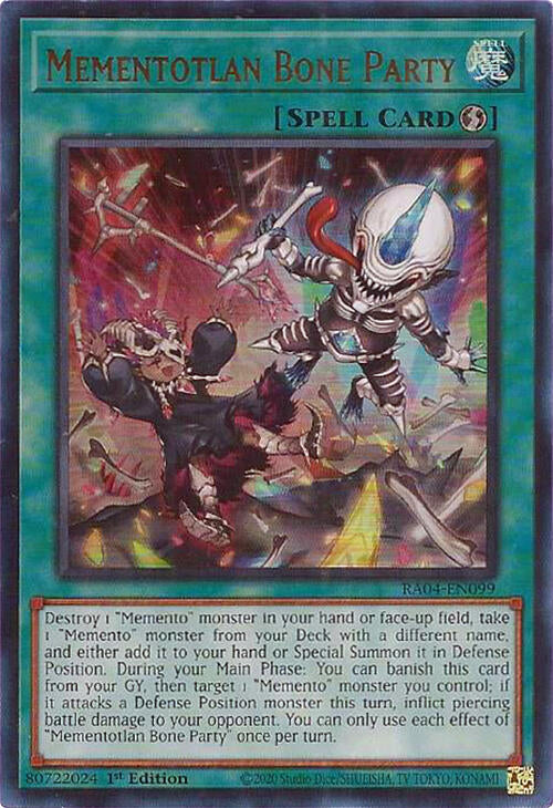 Mementotlan Bone Party [RA04-EN099] Ultra Rare | Jomio and Rueliete's Cards and Comics