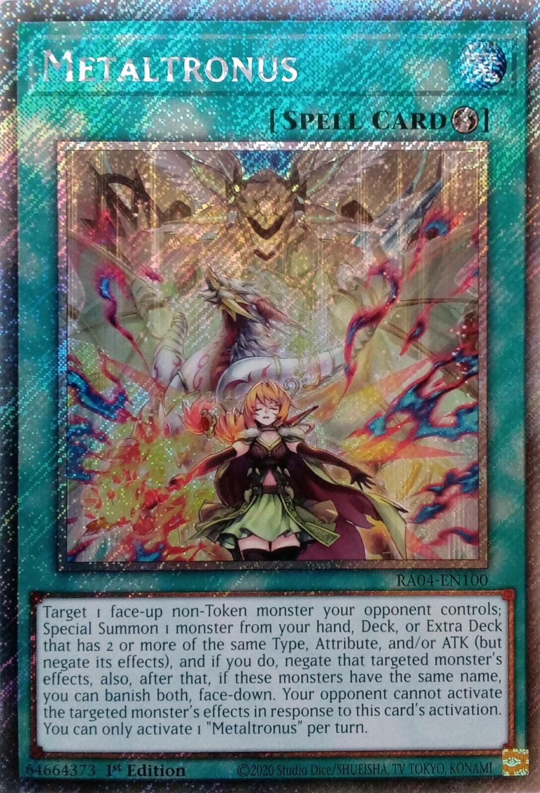 Metaltronus [RA04-EN100] Platinum Secret Rare | Jomio and Rueliete's Cards and Comics